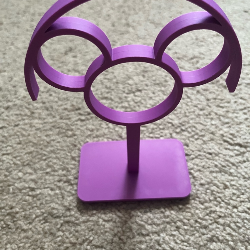 Headband is for show. Purple headband stand for sale made by a 3D printer! - Picture 5 of 5